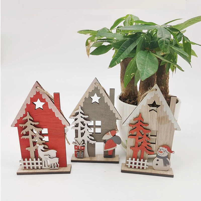 Wooden Decoration DIY Crafts Kit for Christmas Creative Colorful House