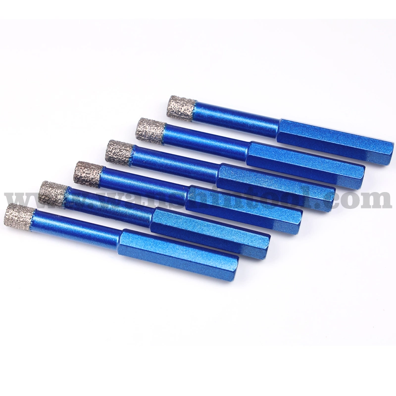 Diamond Tool Cutter Hex Shank Cutting Hand Tool Vacuum Brazed Dry Tile Core Drill Bit for Ceramic Porcelain Marble