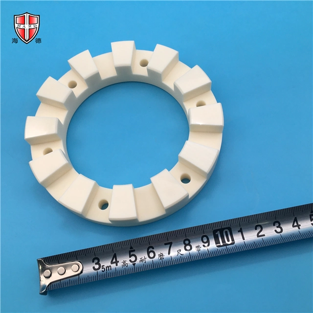 Non-Magnetic Al2O3 de 99,5% de cerámica de alúmina la rueda dentada piezas estructurales de la fábrica de la temperatura de alta resistencia