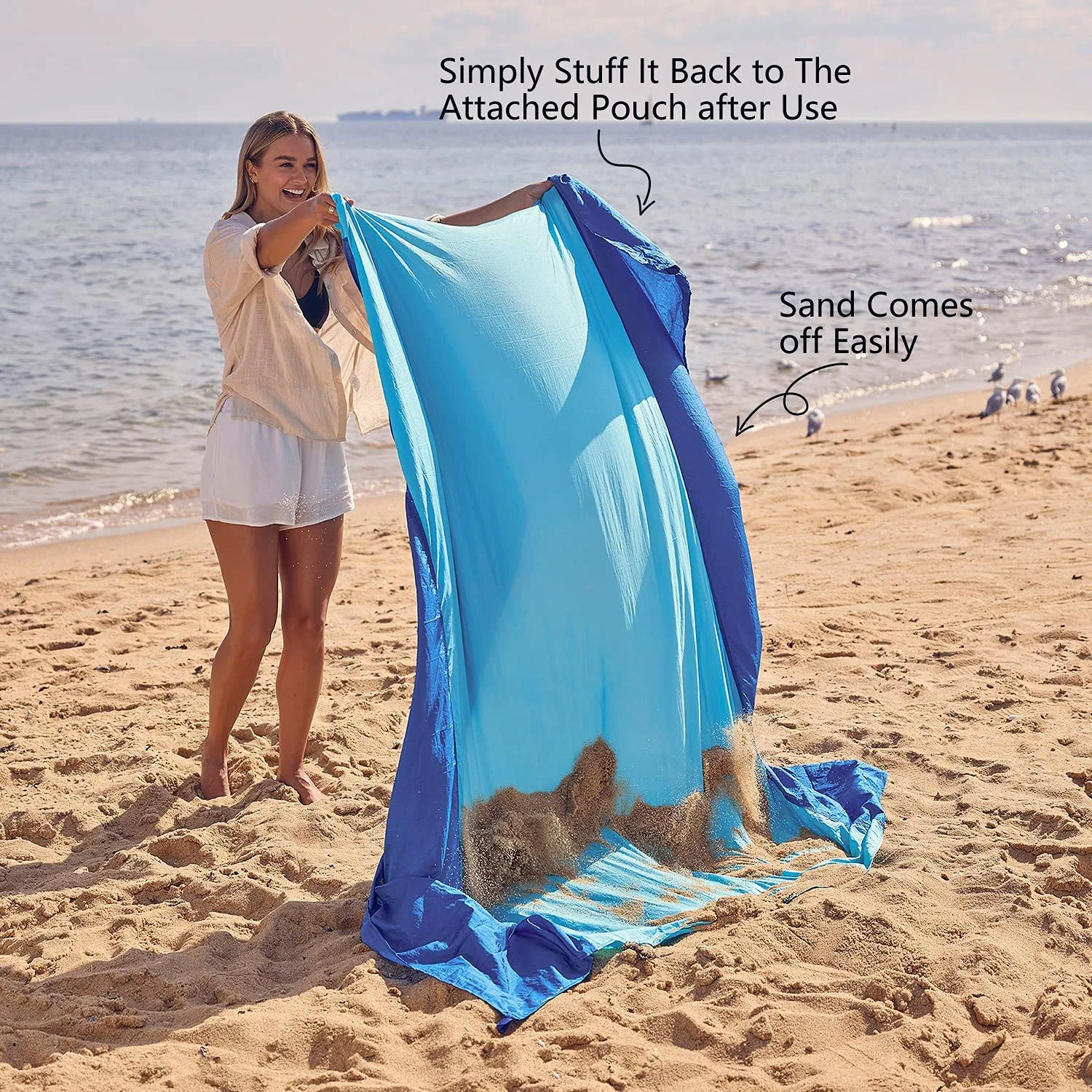 Beach Blanket Sand Free Mat Quick Drying Lightweight & Durable Mat