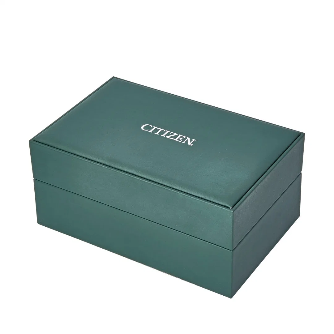 Customized Size MDF Genuine Leather Watch Box Advanced Green Jewelry Gift Box