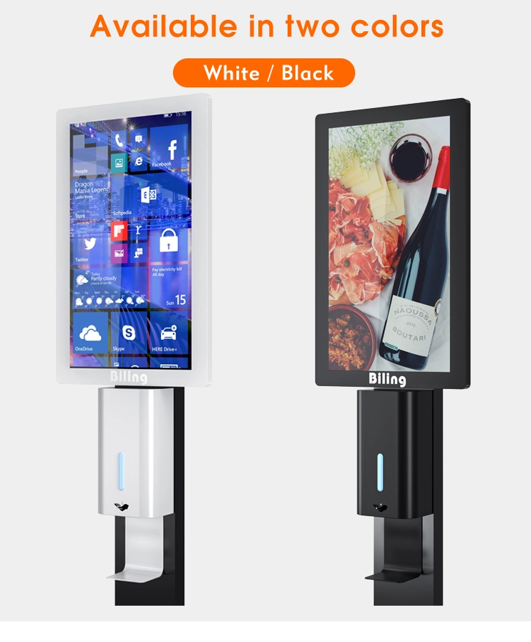 Advertising Board Stand Machine Media Players Digital Signage Hand Sanitizer