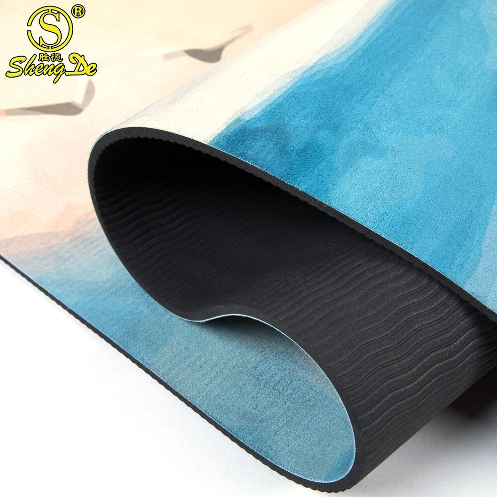 Fashion Sport High quality/High cost performance Eco-Friendly Custom Print Travel Suede TPE Yoga Mat