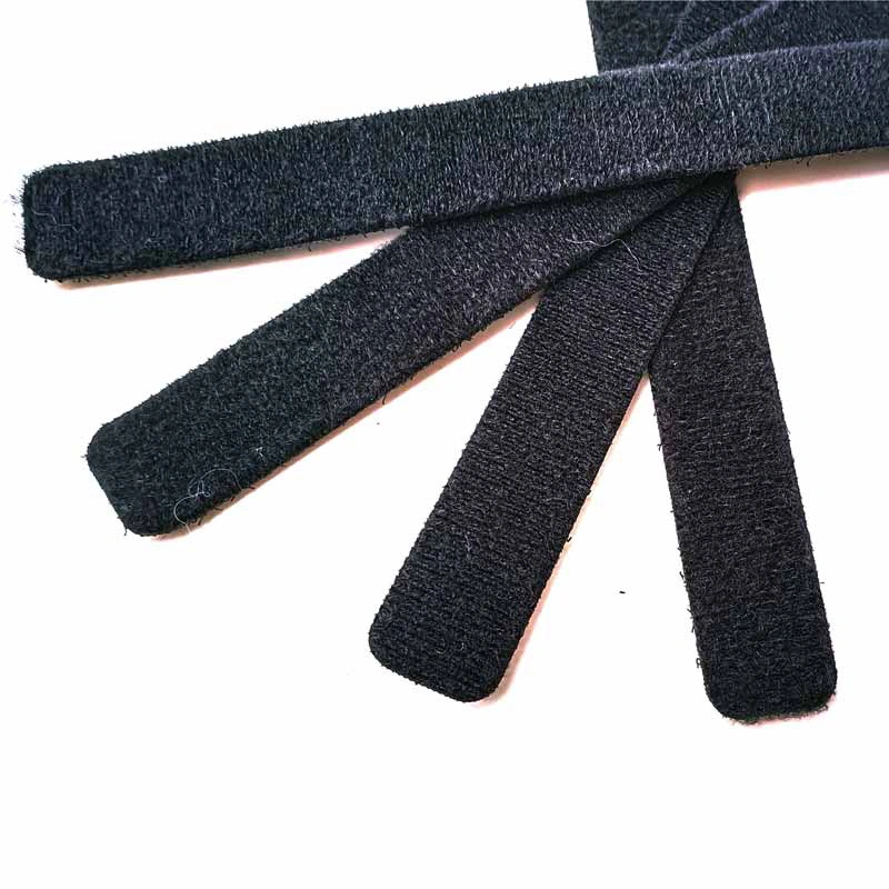 Black double crochet côté câble en boucle/fil attache de fixation 20*175mm