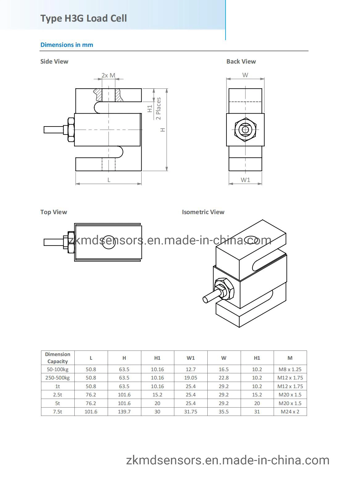 Celda de carga de tensión tipo S de acero inoxidable Micro de alta calidad, sensor para báscula de grúa