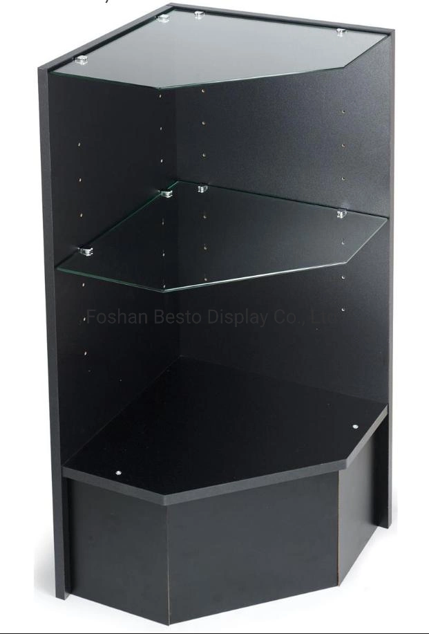 Glass Cash Counter with MDF Corner Cabinet by Wholesale/Supplier Price Equip Stationery Store, Costemic Shop, Clothes Shop, Bag Store