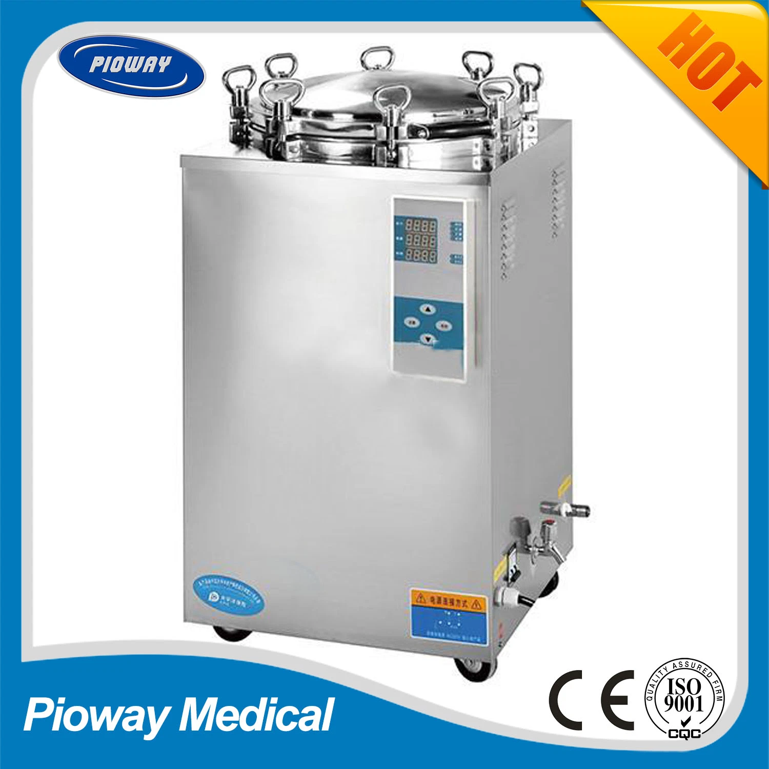 75 Liters Medical Vertical Pressure Steam Autoclave Sterilizer (LS-75LD)