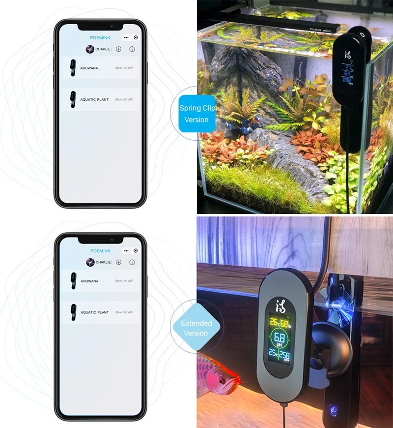 Excellent 5 in 1 Water Temperature/pH/TDS/Air Temperature/Humidity Tester for Aquarium