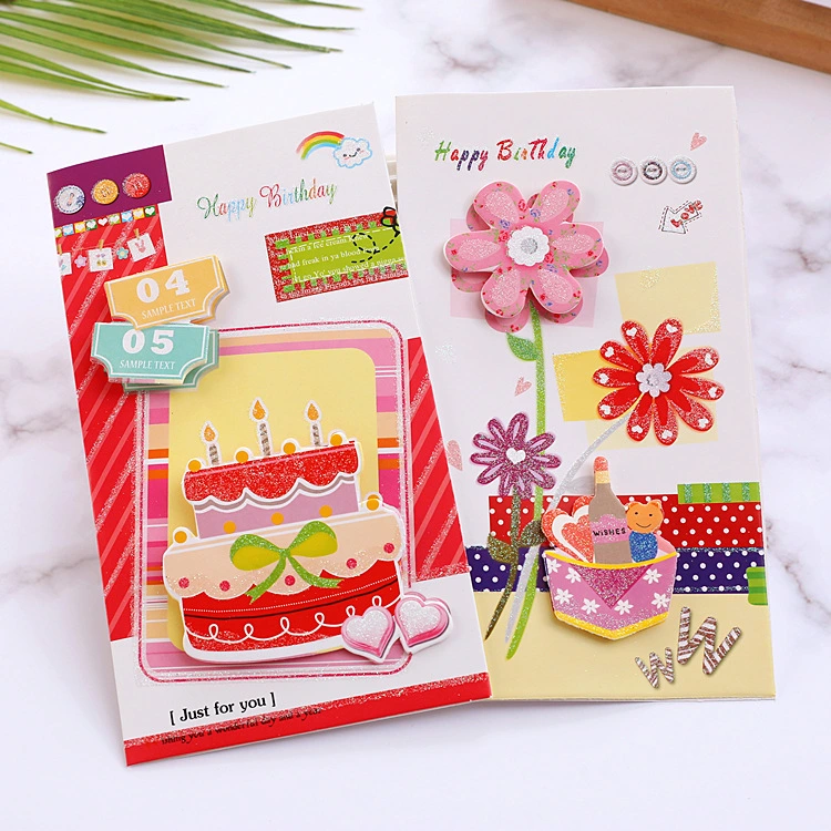 Birthday Warm Carton Packaging Business Cards Pop up in China Jl-G1002