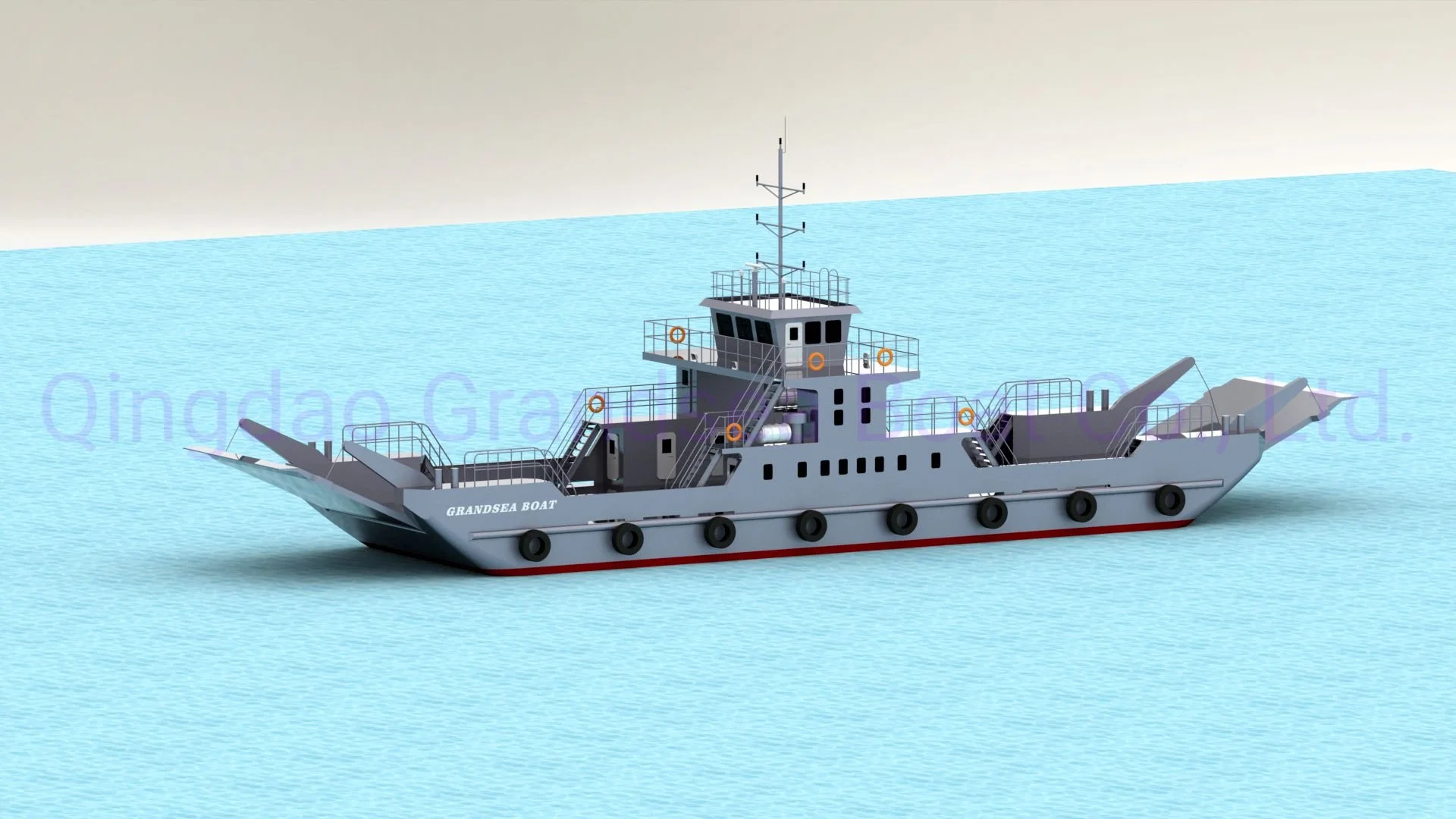 Chinese Manufacturer 38m 125FT Large Steel Car Roro Ferry Ship for Sale