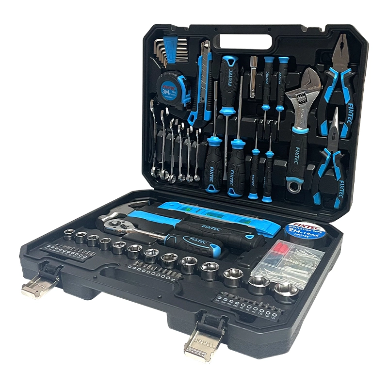 Conjunto de ferramentas Fixtec Home Tool Kit 234PCS Metric Hand Ferramentas eléctricas Auto Repair Portable Toolbox