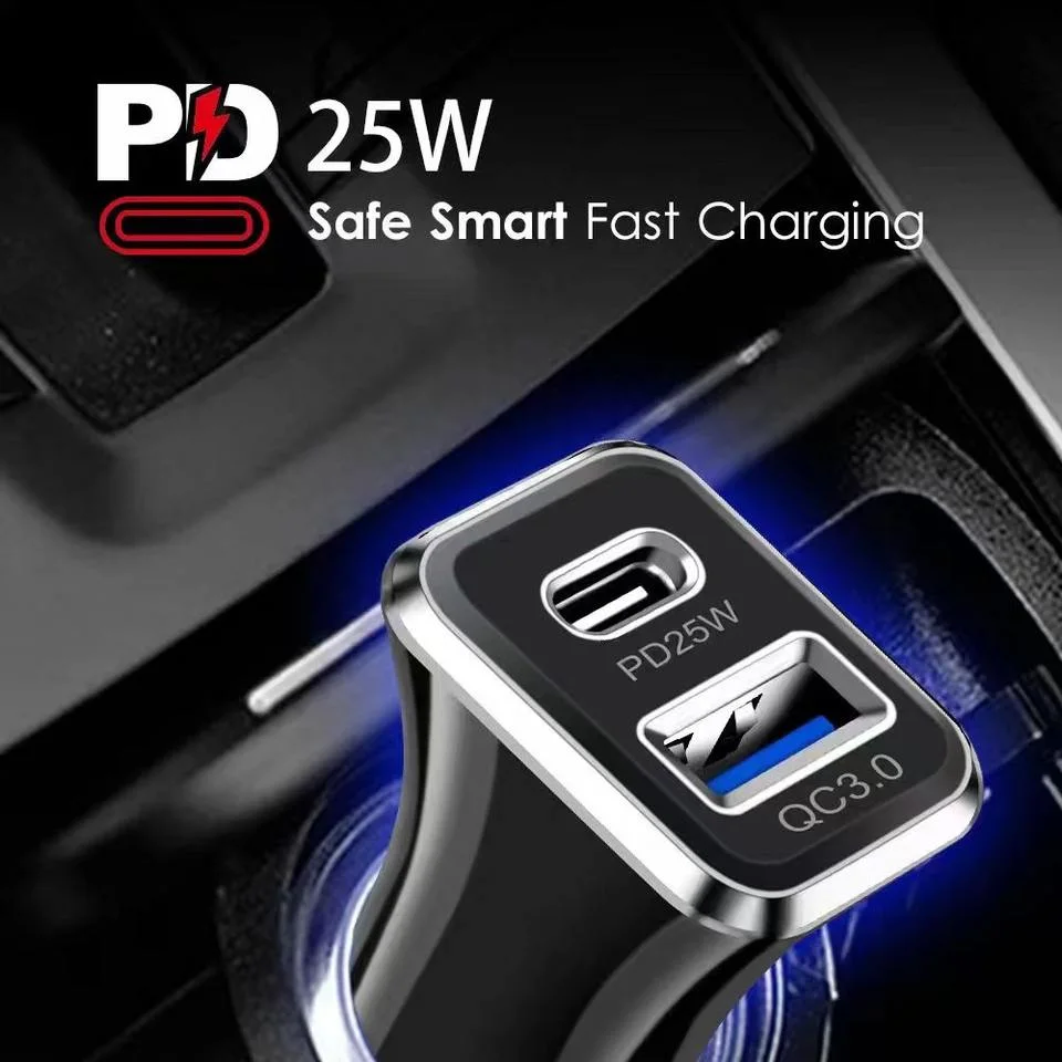 Автомобильное зарядное устройство USB PD автомобильное зарядное устройство USB-C Прикуриватель Зарядные устройства Быстрая зарядка