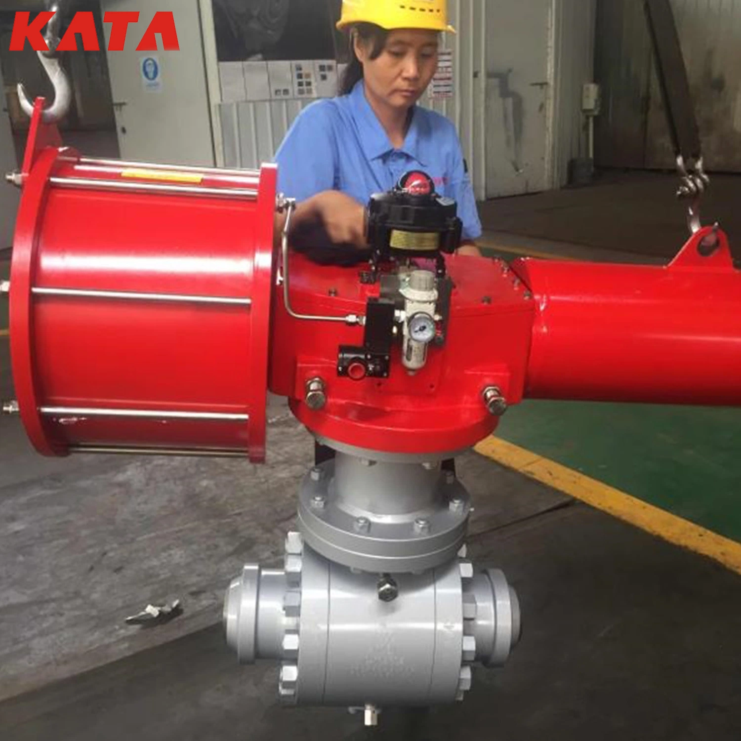 Kata Valve Pneumatic Shut-off Ball Valve Trunnion Mounted Butt Welded End 1500lb 4inch