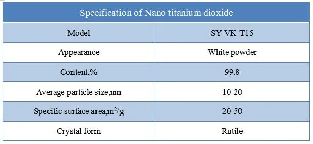 Factory Price 99.8% 5nm Anatase Nano Titanium Dioxide TiO2 Powder Used in Deodorization and Formaldehyde Removal