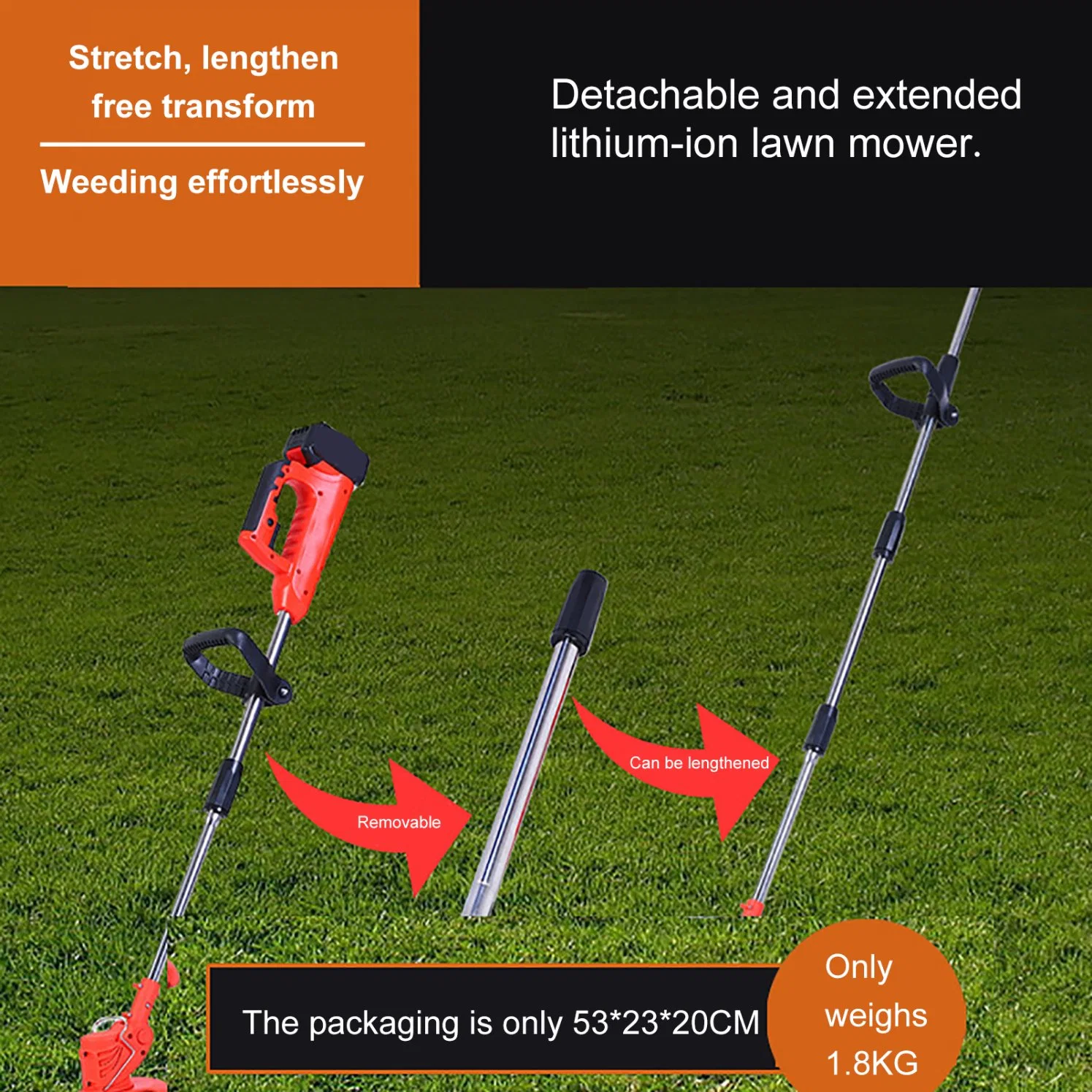 21V Electric Lawn Mower Rechargeable Small Household Lawn Mower Handheld Electric Lawn Garden Lawn Mower Rechargeable Cordless Grass Pruning Lawn Tool