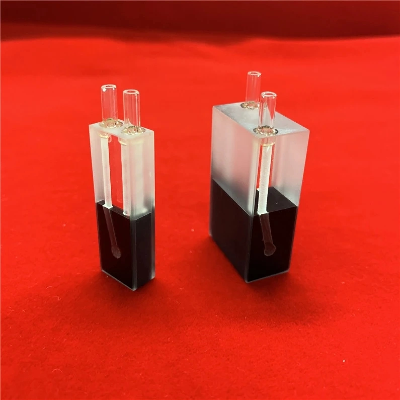 0.45ml Self Masking Continuous Micro UV Quartz Flow Cuvette with Black Walls for Biochemical Analyzer