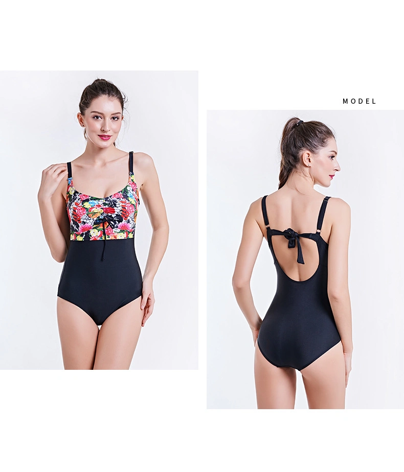 Wholesale 2021 Sexy Women Swimwear Western Style Printed Strap One-Piece Swimsuit