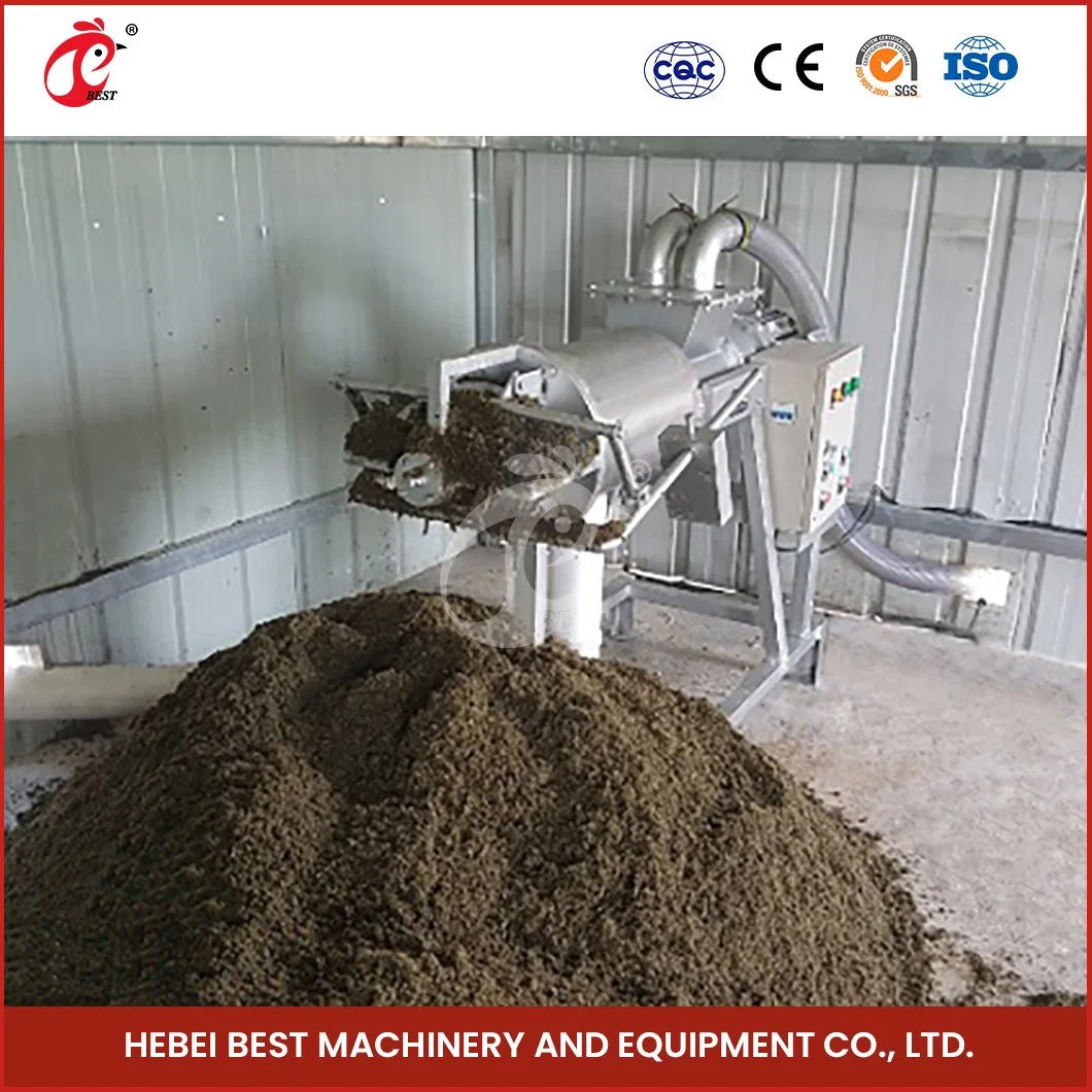 Bestchickencage Manure Drying Machine China Quail Manure Dryer Manufacturer High-Quality Long Service Life Chicken Manure Rotary Drying Machine