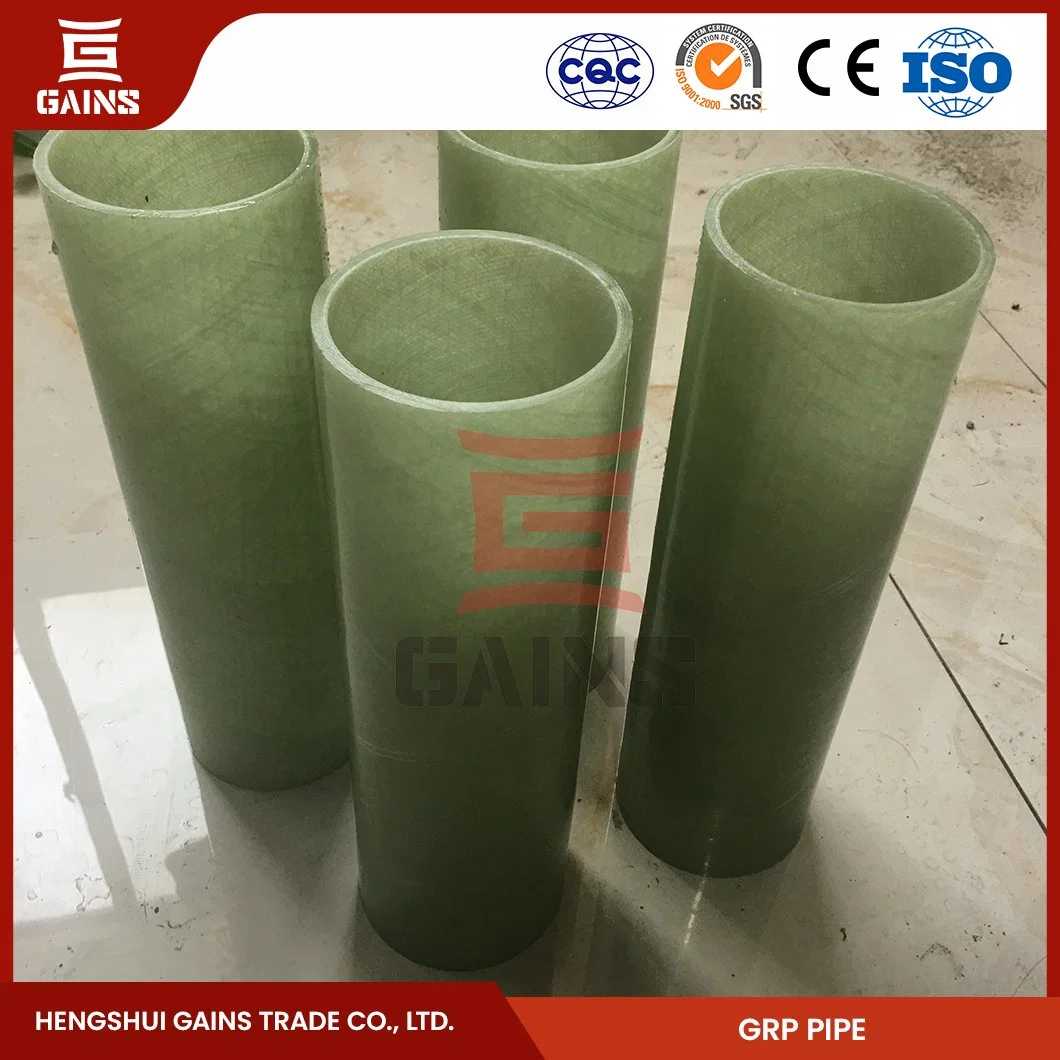 Gains GRP Pipes Fiberglass Factory FRP Sewerage Pipe China FRP Chemical Resistant Pipe