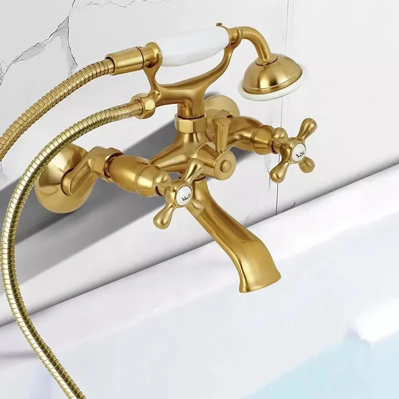 De nouvelles douches téléphoniques style salle de bain baignoire d'or robinet robinet Cascade en laiton Rotatb robinet de douche de la tuyère