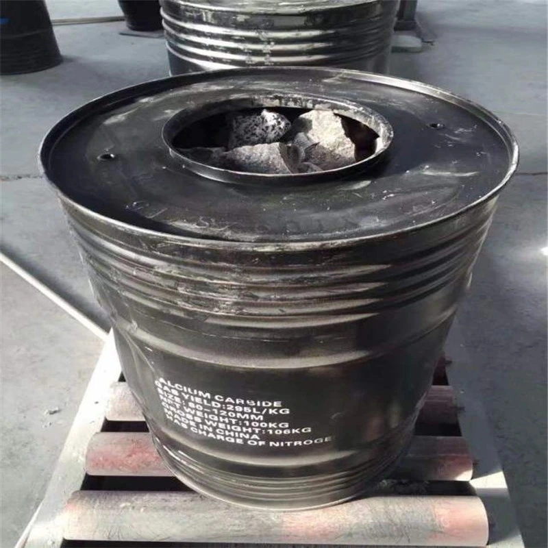 25-50& 50-80mm 295L-315L/Kg Calcium Carbide with 100kg/Drum 50kg/Drum