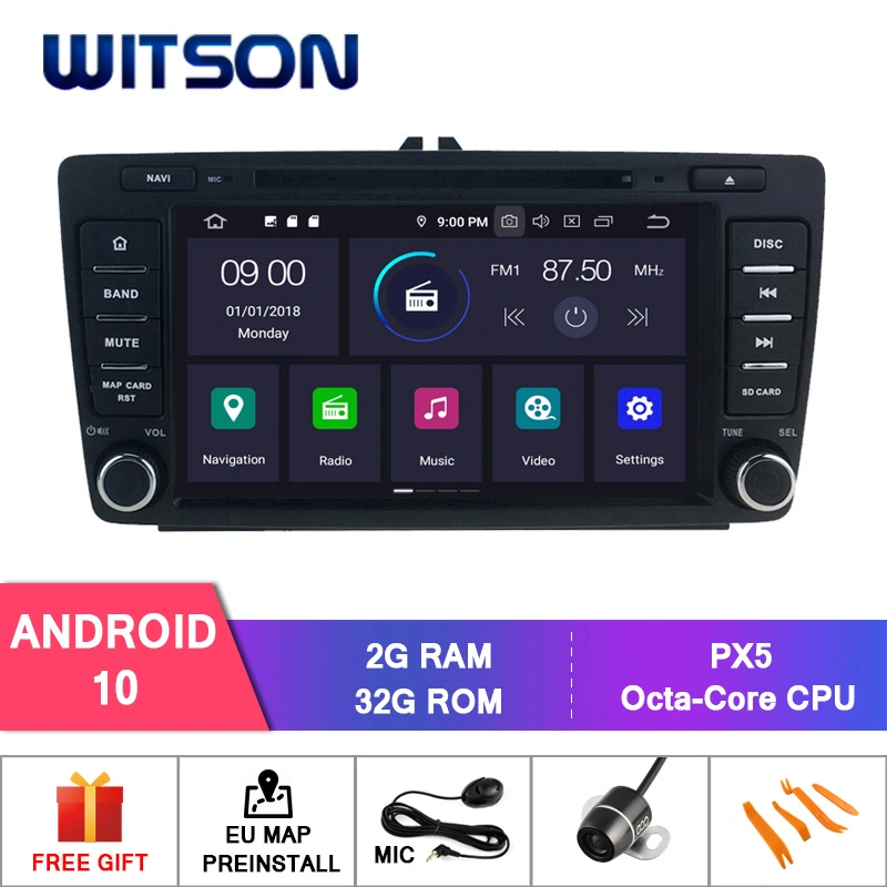 Witson Android 10 Car Video Player for Skoda Octavia 2009-2015 Vehicle Radio GPS Multimedia