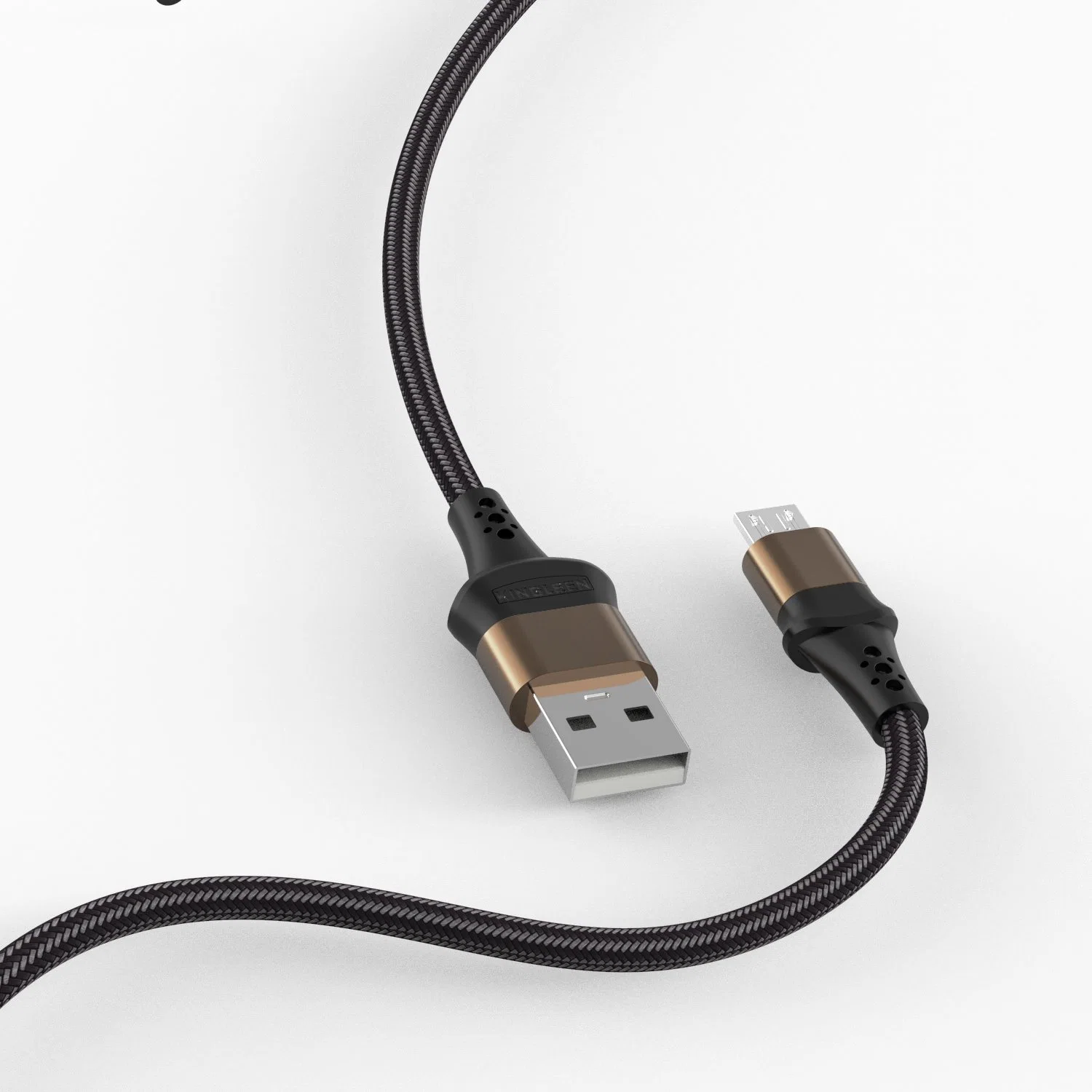 Custom 1m 2m Top-Qualität Handy langlebige Metallgehäuse Nylon Geflochtenes Micro-USB-Datenkabel zum Aufladen