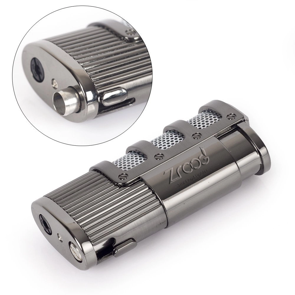 All-in-One Torch Cigar Lighter with Adjustable Flame Cigar Punch Holder Honorable Gift for Men