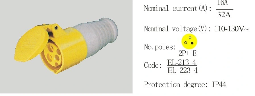 Industrial Type PC Plug Socket Coupling (EL-213-4/EL-223-4)