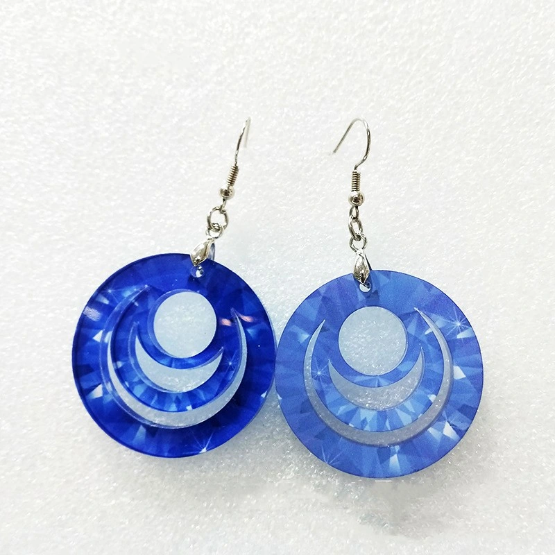 Heat Transfer Printed Acrylic Earrings Popular Earrings Europe & America Style