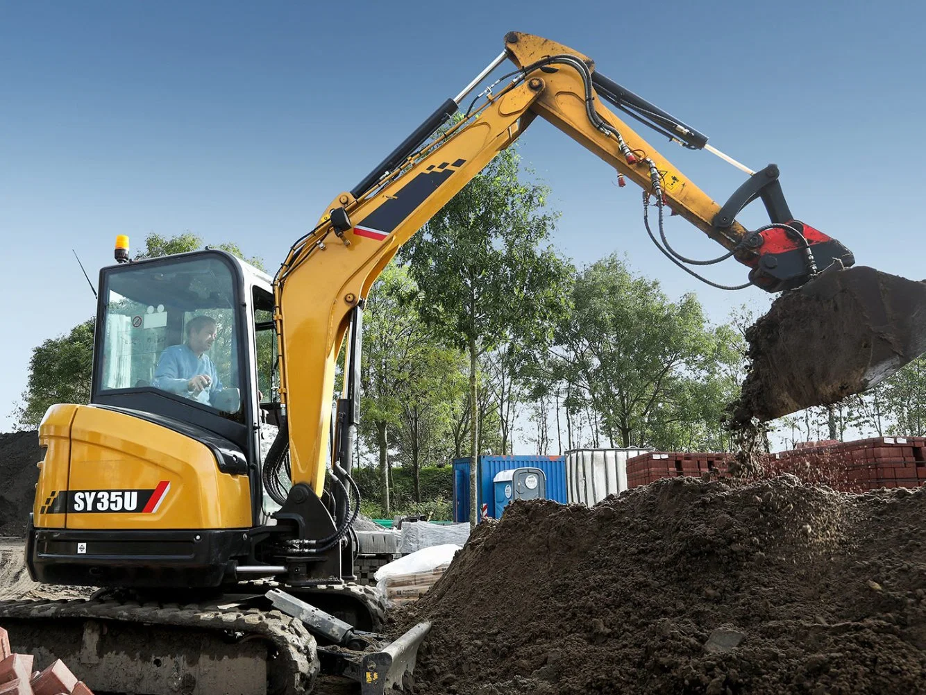 Pelle hydraulique Sy35u 3.5 tonnes Digger de trou à prix bon marché