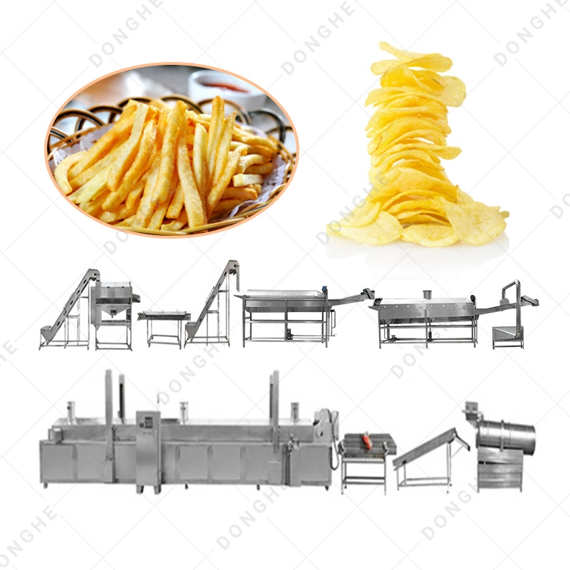 300-500kg Automatische knusprige Kartoffelchips, die Maschine Preis Snack-Lebensmittel Produktionslinie