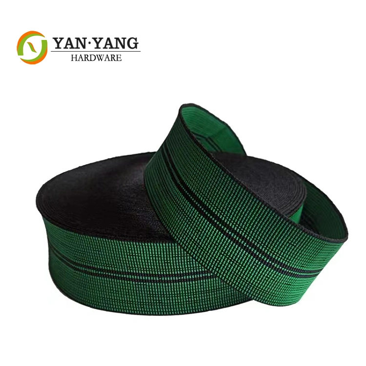 Manufacturer Customized Green Sofa Elastic 5cm High Tensile Elastic Webbing