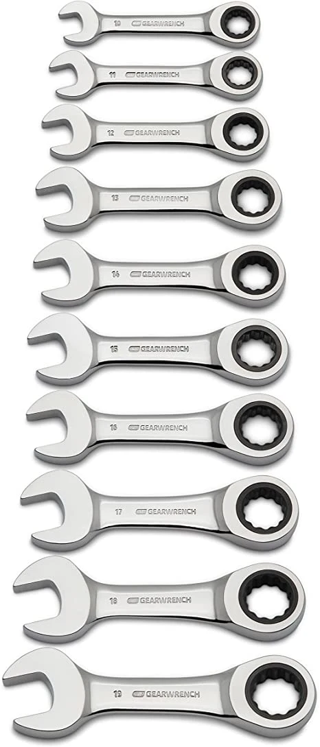 OEM Custom / Standard Gearwrench 5 PC. 12 PT. Ratcheting Combination Wrench Set