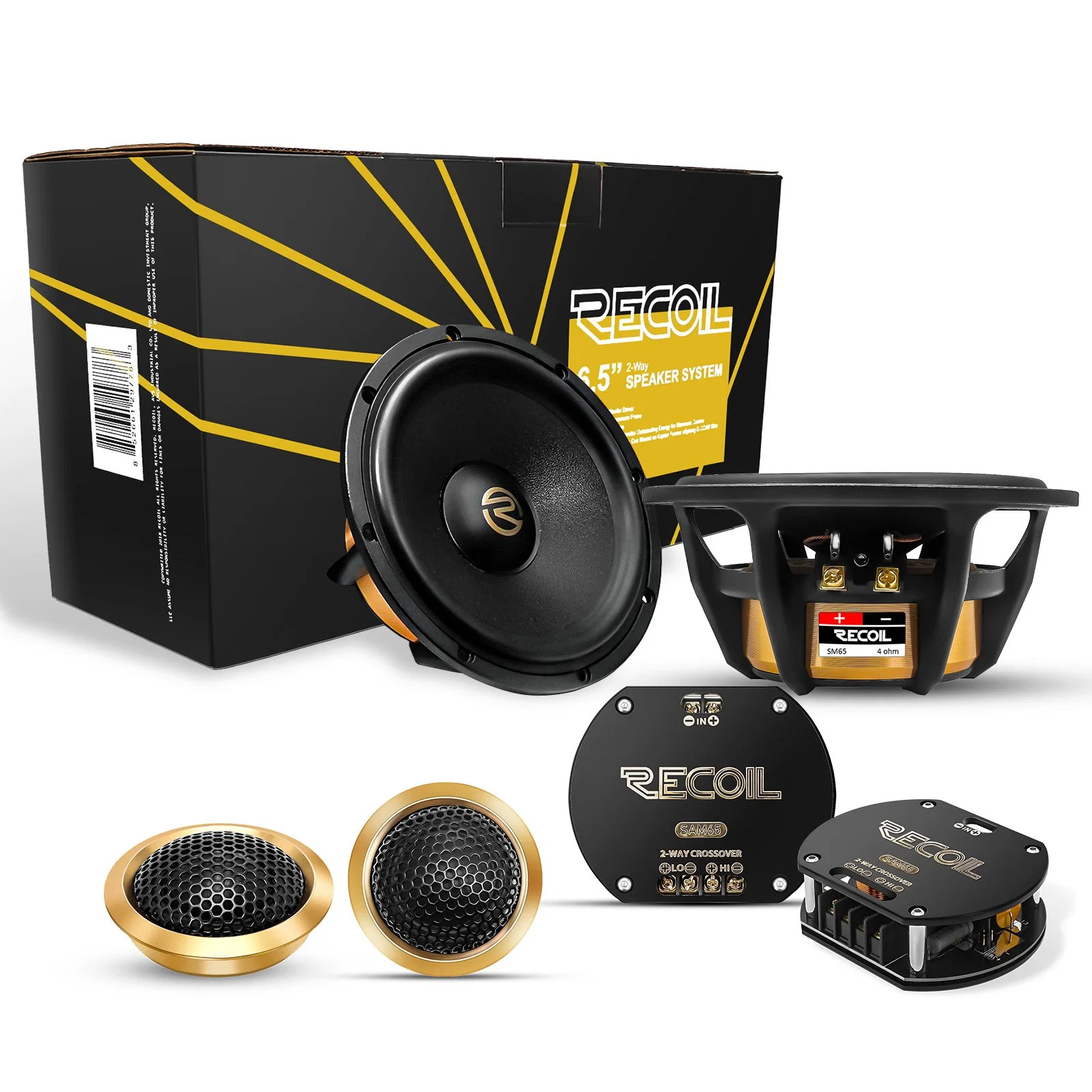 Edge Sam65 Premium Level One Series 6.5-Inch Car Audio Component Speaker System