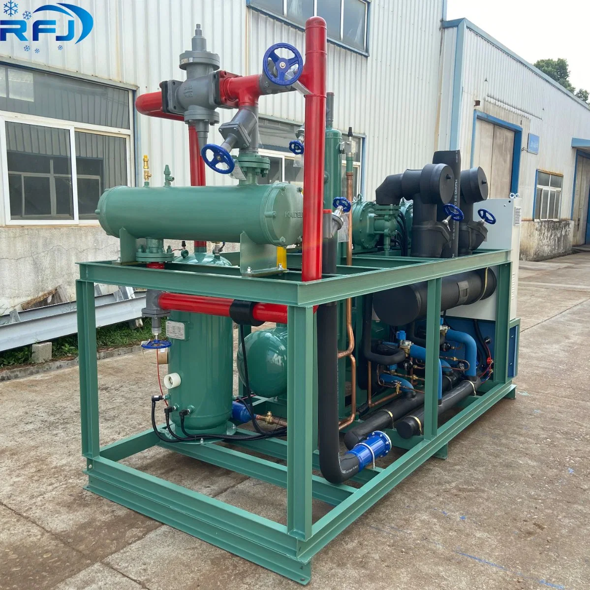 Air Cooled Single Screw Compressor Rack Medium & Low Temperature Condenser Unit for Cold Storage Room