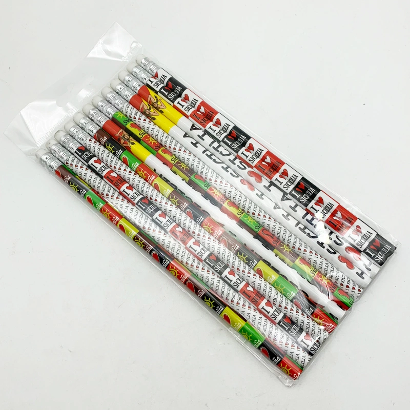 Sicilia Souvenir Gifts Pencil with Eraser Colorful Pencil for Children