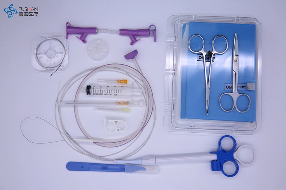 Hospital Surgical Standard and Full Pack Percutaneous Endoscopic Gastrostomy Kit Peg Kit 12/14/16/18/20/22/24fr, CE, ISO13485 Medical Supply