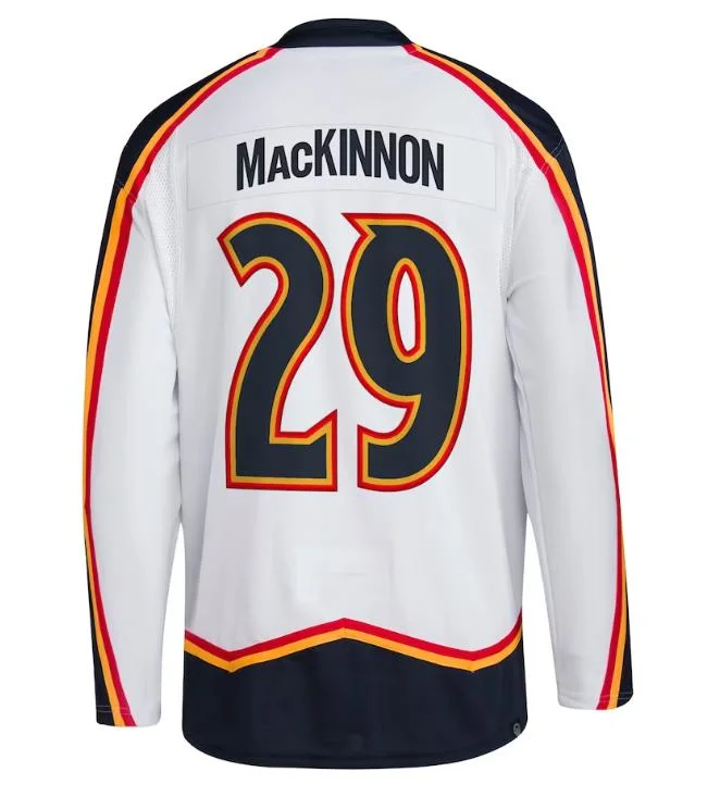 Maillots de hockey sur glace sportifs cousus Colorado 29 Nathan Mackinnon.