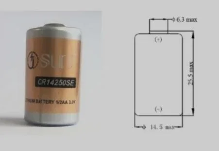 Banheira de venda Bateria de lítio CR2 3V Bateria de Lítio Recarregável Não Cr14250 para câmaras digitais