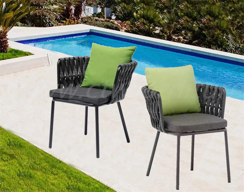 Patio Garden Restaurant Hotel Home Outdoor Rope Chair and Dining Table