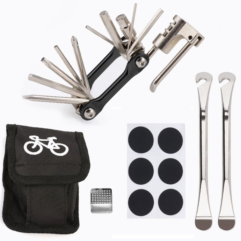 Multifunktions Fahrrad Zubehör Tragbare Fahrrad Reparatur-Tool-Kit Mehrere In 1 Tools für Presta &amp; Schrader Valve/Basic Customization ODM