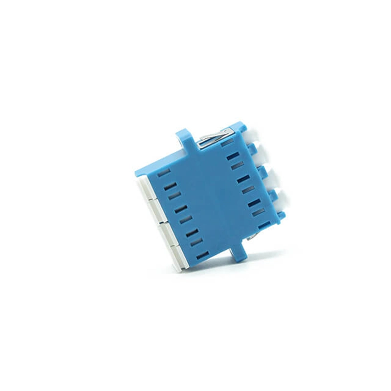 Fiber Optic Connector LC APC 4cores Inner Shutter Quad LC to LC Single Mode Fiber Adapter with Blue Color