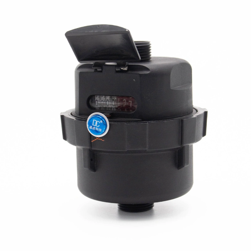 Black Plastic Volume Mechanical Water Flow Meter