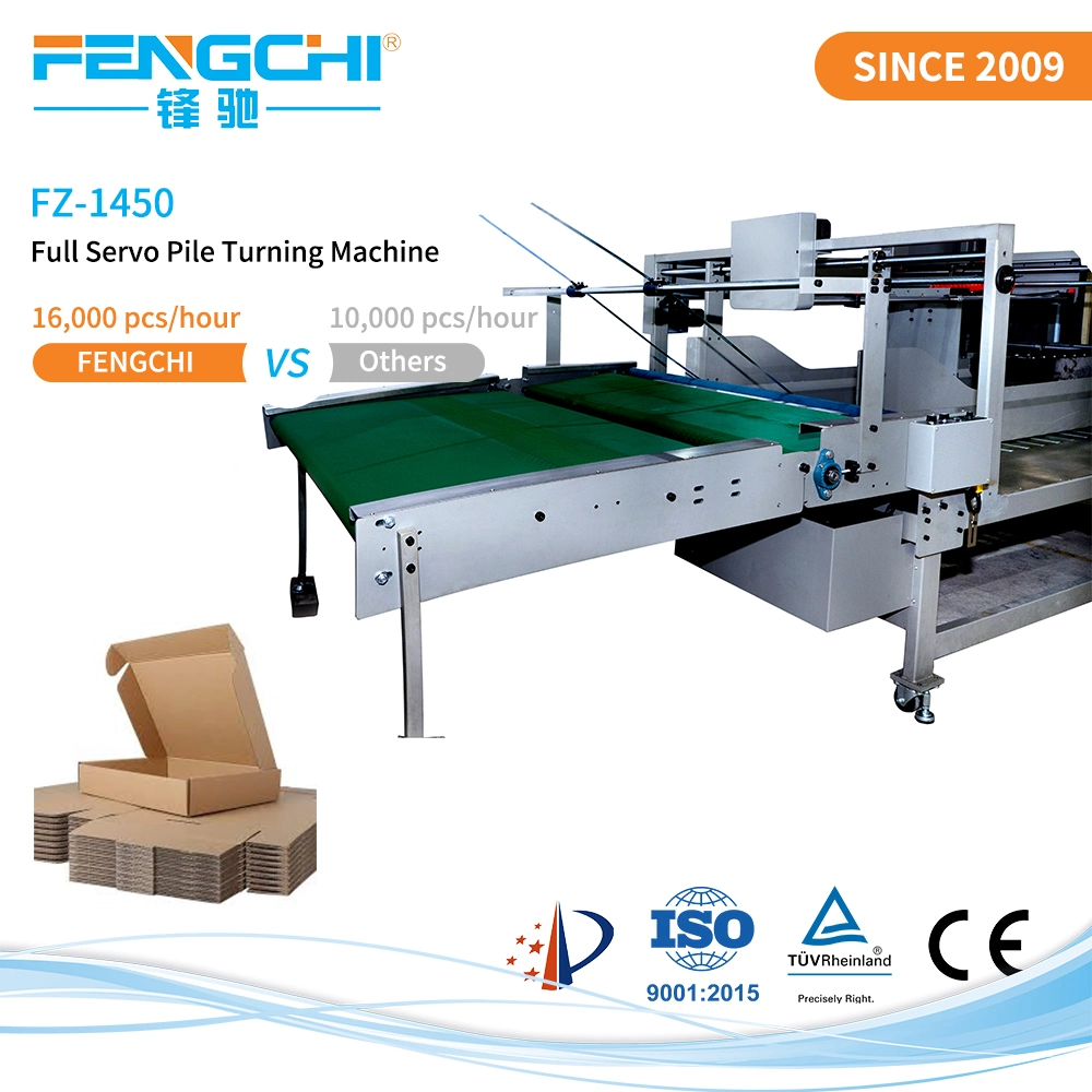 Full-Servo Industrial Corrugated Paperboard Collecting Flip Flop Turner and Stacker Machine for Printing Industry