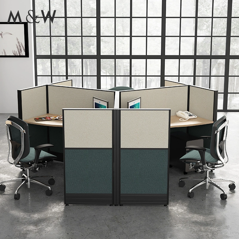 Brand New Workstation Design Computer Desk 3 Person Work Table Station Office Furniture