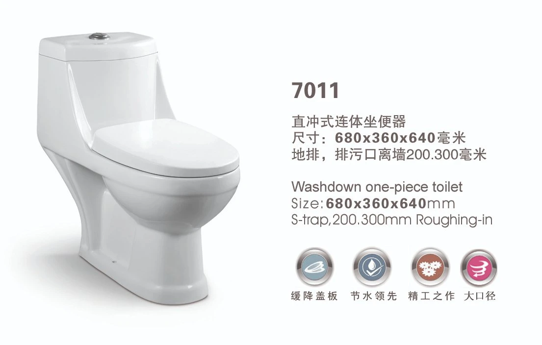 Cheap Price One Piece Ceramic Toilet with Big Outlet Hole