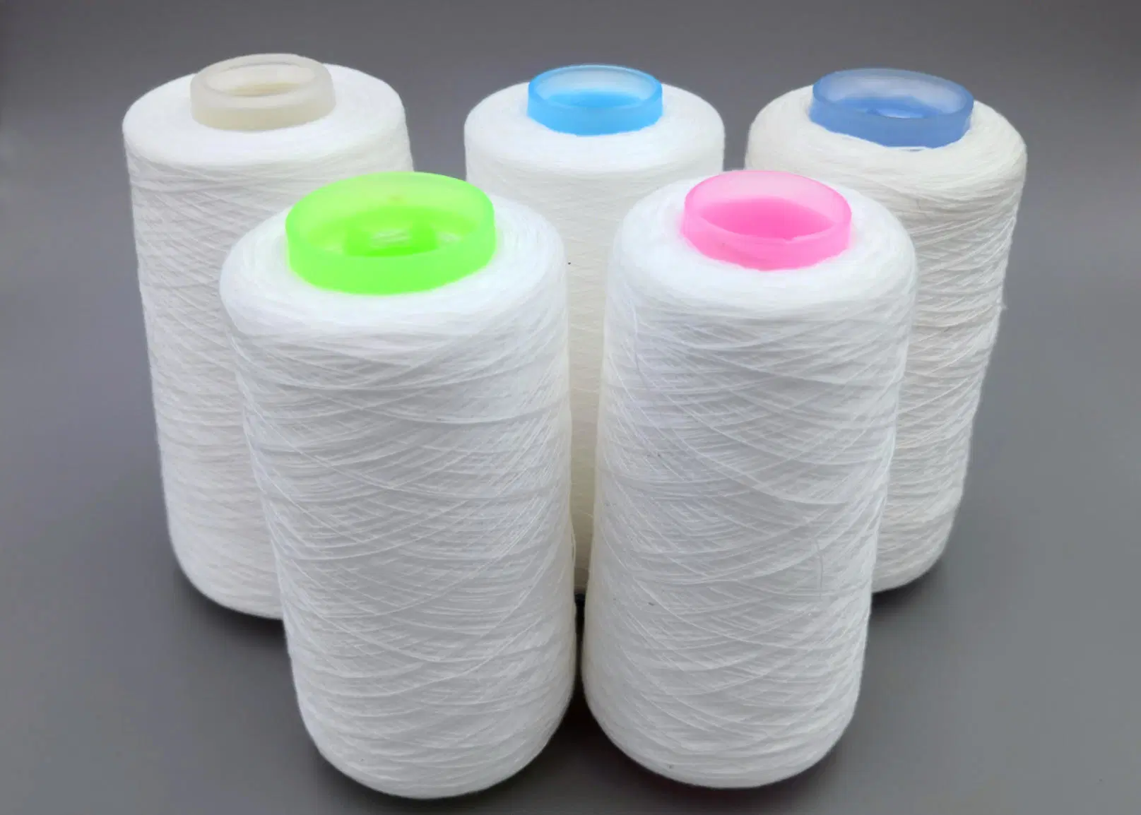 20/2 22/2 20/3 30/2 40/2 42/2 45/2 50/2 60/2 60/3 100pct Spun Polyester Yarn Raw White Polyester Yarn for Sewing Thread