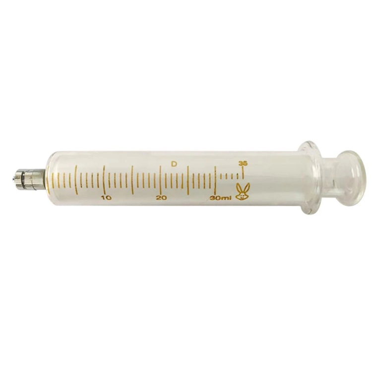 Disposable Stainless Steel Tip Luer Lock Glass Syringe