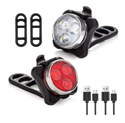 3LED Cycling Bike Taillight with USB Rechargeable Bicycle Tail Clip Light